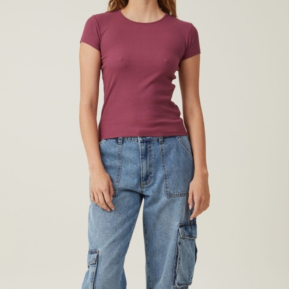 Ribbed short sleeve top - Picture 1 of 4